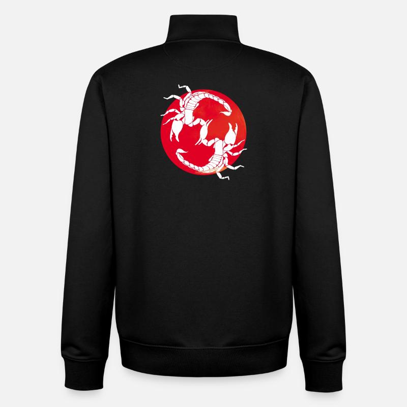 Scorpions - Lettre S - Sweat zippé unisexe en coton bio Stanley/Stella - noir
