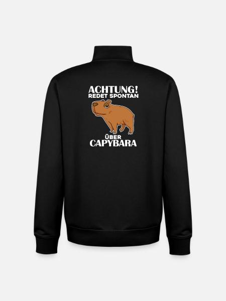 Capybara Wasserschwein - Unisex Organic Zip Sweatshirt von Stanley/Stella - Schwarz