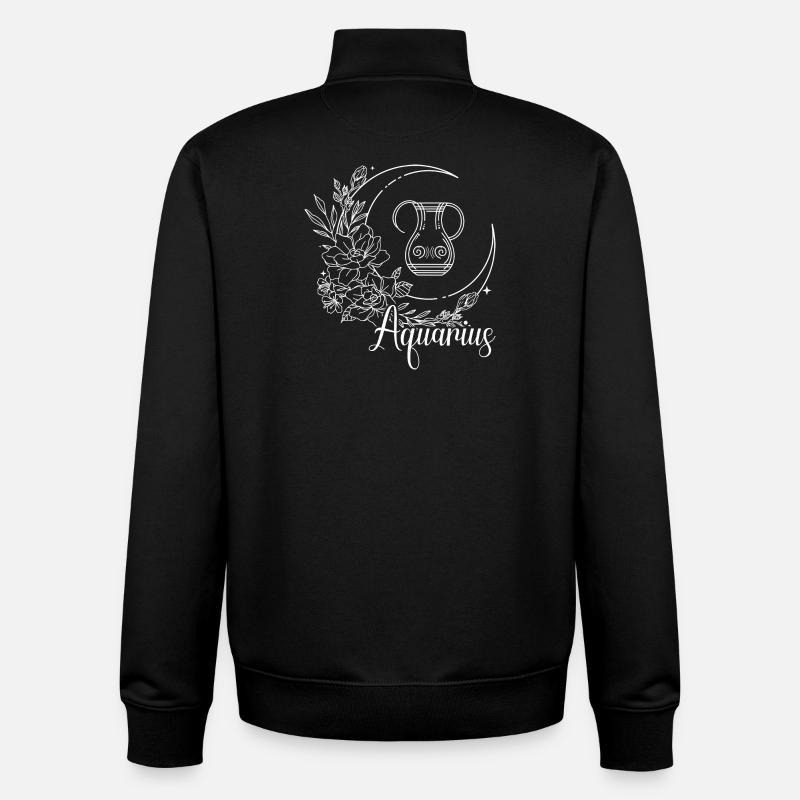 Wassermann Mond Blumengefäß - Unisex Organic Zip Sweatshirt von Stanley/Stella - Schwarz