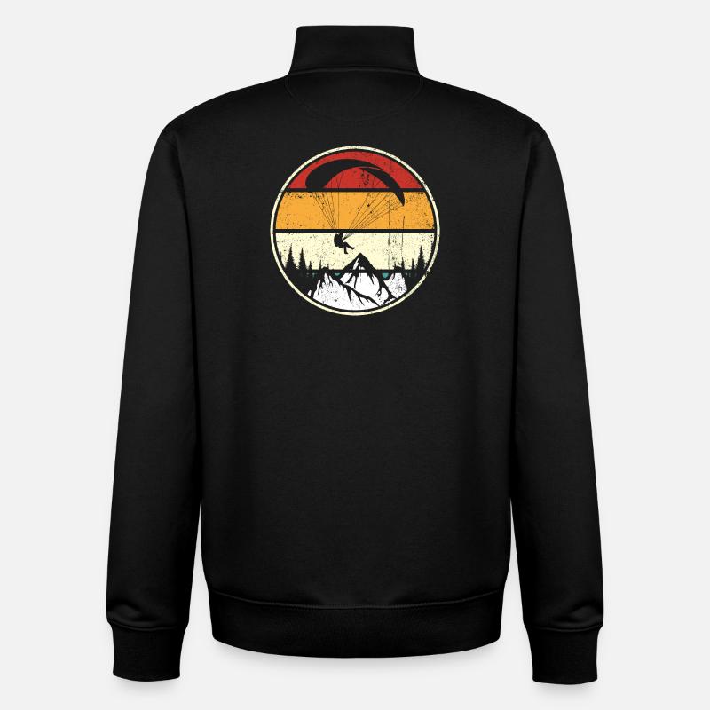 Sunset Peaks Eagle Circle - Unisex Organic Zip Sweatshirt by Stanley/Stella - black