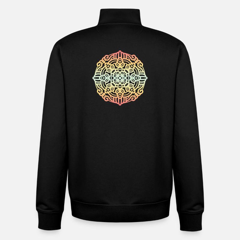 Mandala - Unisex Organic Zip Sweatshirt von Stanley/Stella - Schwarz
