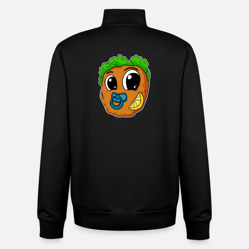 Bébé Schnitzel - Sweat zippé unisexe en coton bio Stanley/Stella - noir