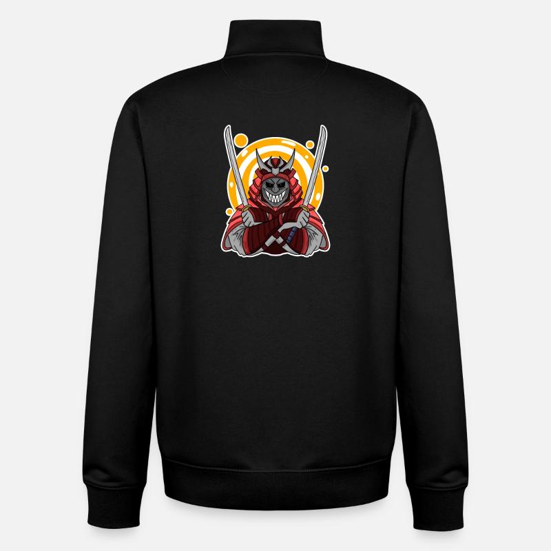 Samurai Motiv - Unisex Organic Zip Sweatshirt von Stanley/Stella - Schwarz