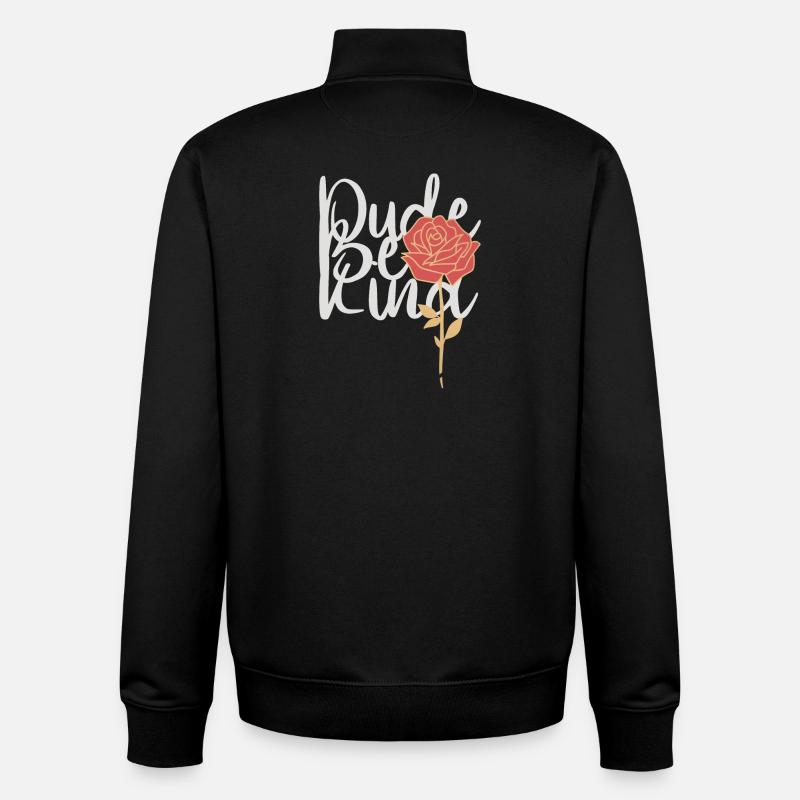 Dude Be Kind No Bullying - Sweat zippé unisexe en coton bio Stanley/Stella - noir