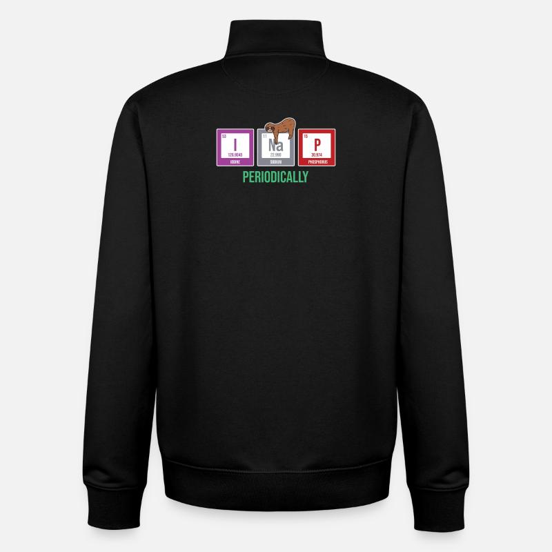 Sleeping Sloth Animal Statement Mammal - Unisex Organic Zip Sweatshirt by Stanley/Stella - black