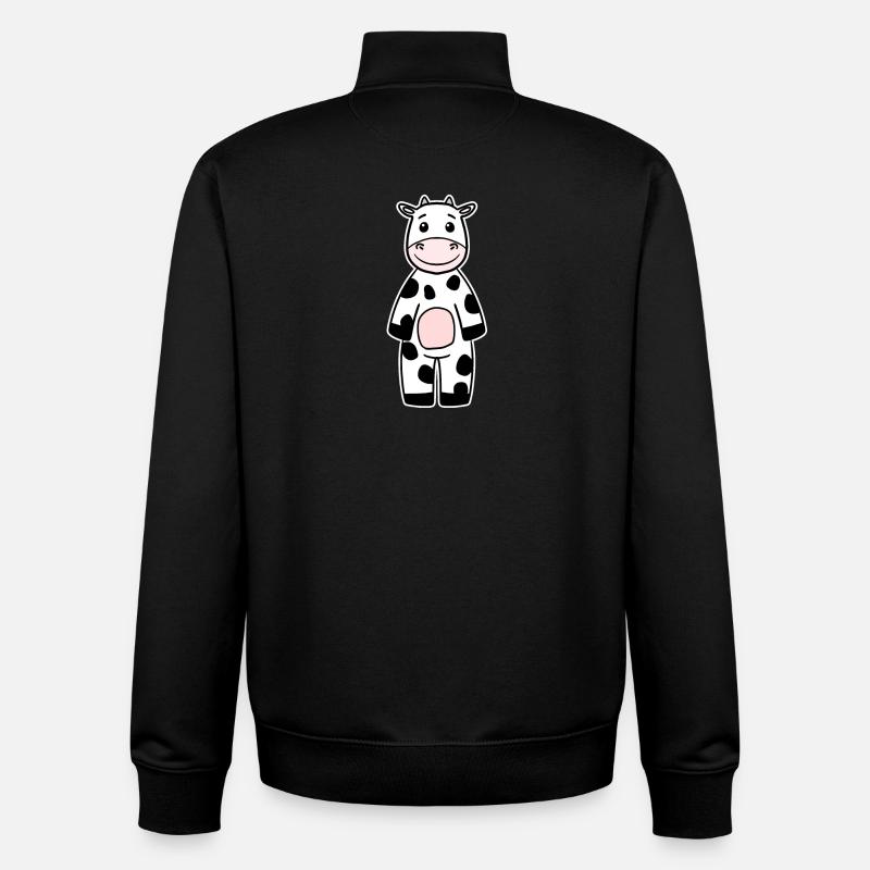 Cow - Unisex Organic Zip Sweatshirt by Stanley/Stella - black