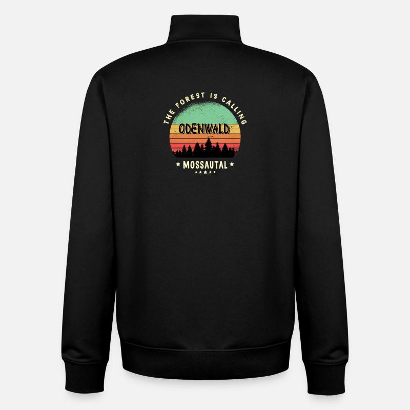Mossautal Odenwald Design - Unisex Organic Zip Sweatshirt by Stanley/Stella - black