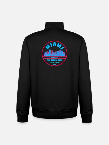 Miami Usa - Unisex Organic Zip Sweatshirt by Stanley/Stella - black