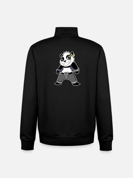 Cool Panda - Unisex Organic Zip Sweatshirt by Stanley/Stella - black