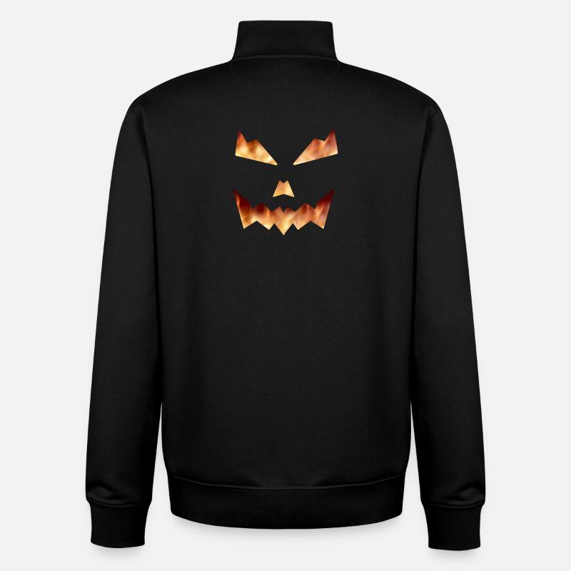 cetrouille d'halloween - Sweat zippé unisexe en coton bio Stanley/Stella - noir