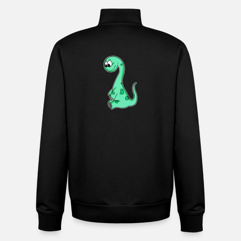 Dinosaur motif - Unisex Organic Zip Sweatshirt by Stanley/Stella - black