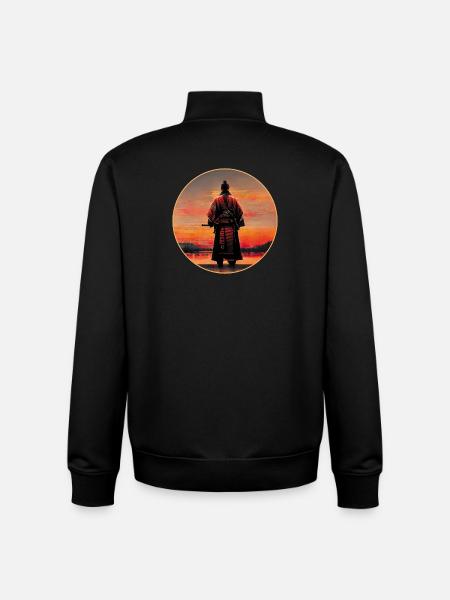 Samurai Warrior - Unisex Organic Zip Sweatshirt by Stanley/Stella - black