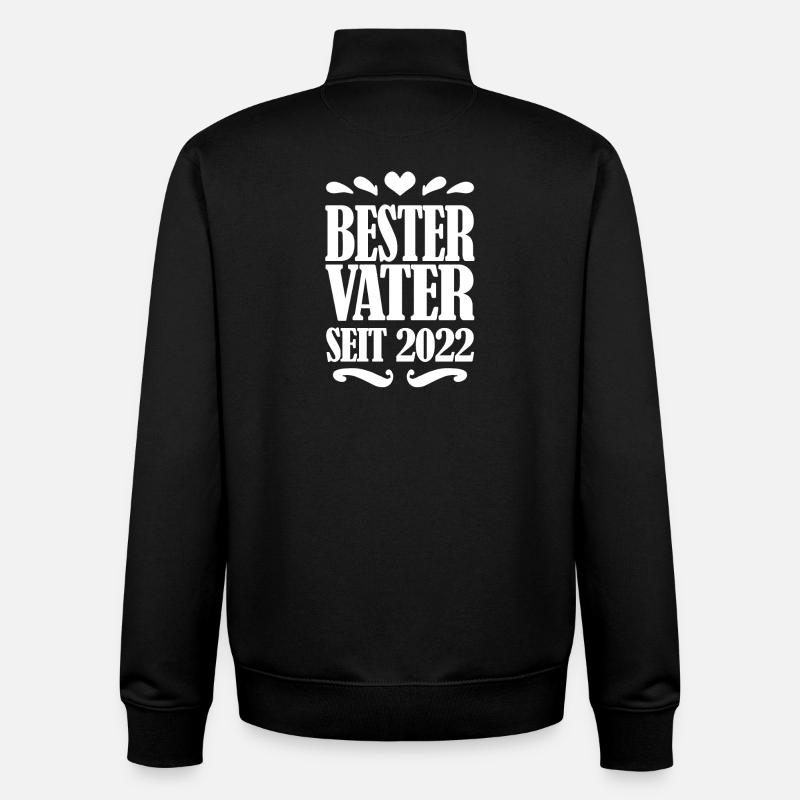 Bester Vater seit 2022 - Unisex Organic Zip Sweatshirt von Stanley/Stella - Schwarz