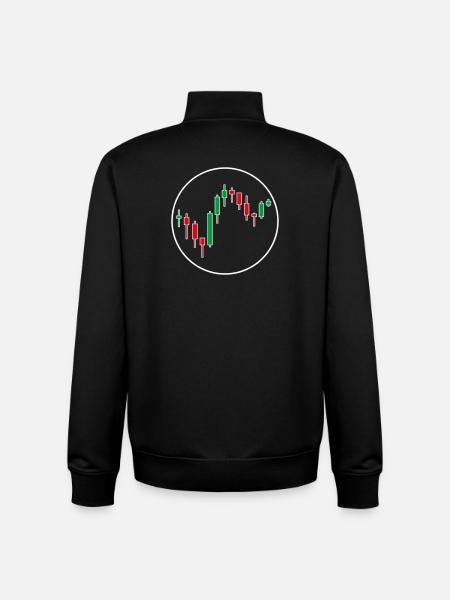 Trading Forex Chart Design - Unisex Organic Zip Sweatshirt von Stanley/Stella - Schwarz