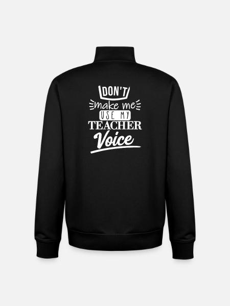 Don't Make Me Use It (white) - Unisex Organic Zip Sweatshirt by Stanley/Stella - black