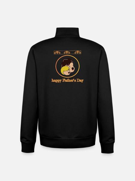 Happy Father's Day - Unisex Organic Zip Sweatshirt by Stanley/Stella - black