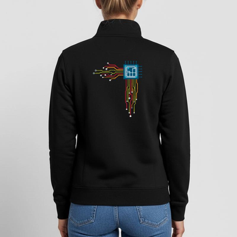 Computer chip - Creative illustration Unisex Organic Zip Sweatshirt by Stanley/Stella