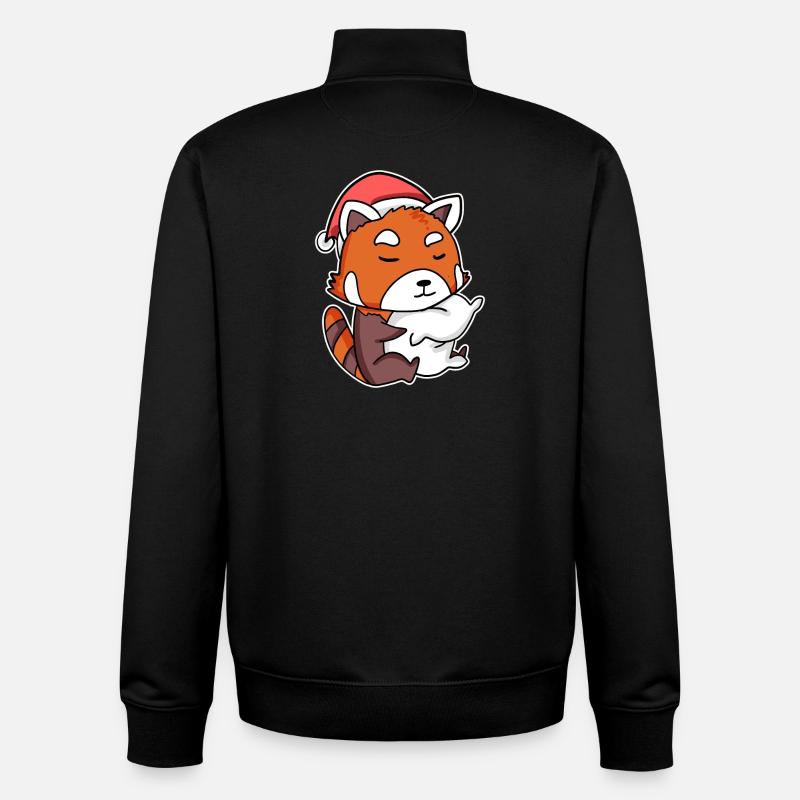 Panda roux Noël Sommeil Sommeil - Sweat zippé unisexe en coton bio Stanley/Stella - noir
