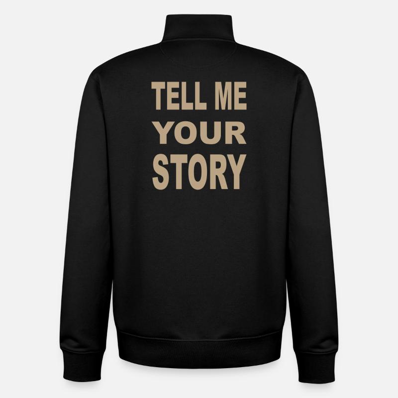 RACONTEZ-MOI VOTRE HISTOIRE - Sweat zippé unisexe en coton bio Stanley/Stella - noir
