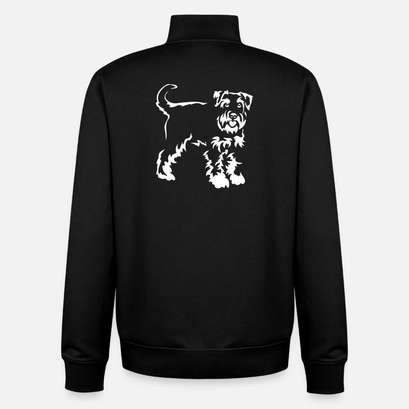 Schnauzer « Édition Noire » - Sweat zippé unisexe en coton bio Stanley/Stella - noir