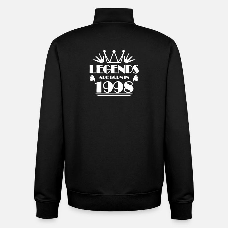 1998 - Born 1998 - Unisex Organic Zip Sweatshirt by Stanley/Stella - black