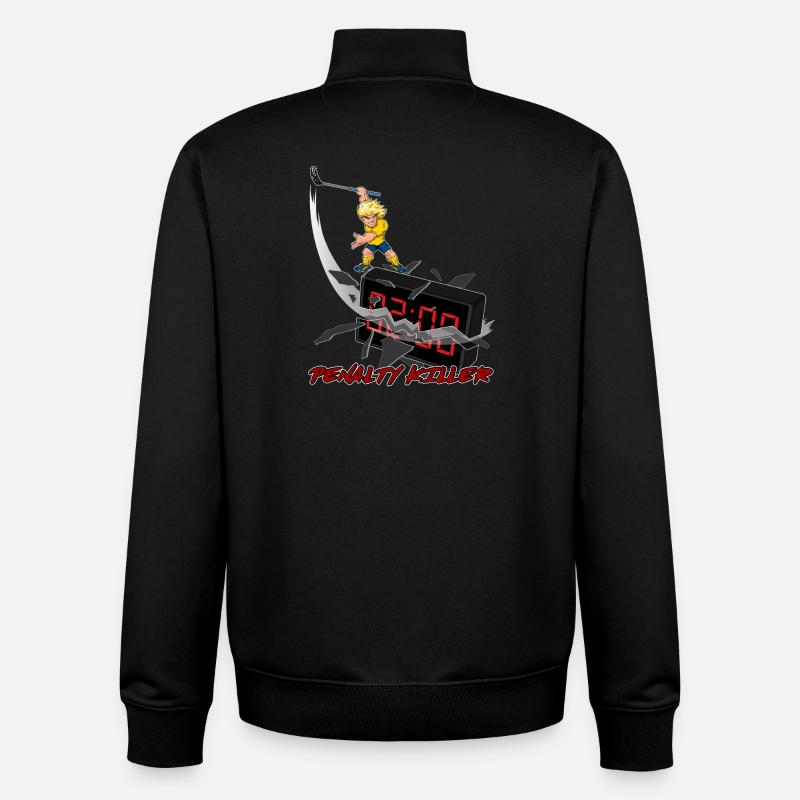 Penalty Killer Floorball v2-red - Unisex Organic Zip Sweatshirt by Stanley/Stella - black