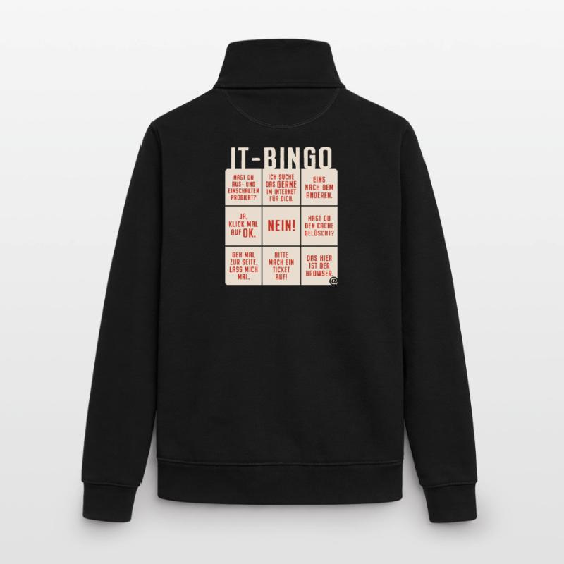IT Support Bingo Service Desk IT Helpdesk Sysadmin Unisex Organic Zip Sweatshirt von Stanley/Stella
