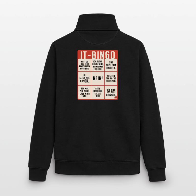 IT Support Bingo Service Desk IT Helpdesk Sysadmin Unisex Organic Zip Sweatshirt von Stanley/Stella