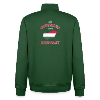 Ungarn Original 100% Flaggen Design - Unisex Organic Zip Sweatshirt von Stanley/Stella - Flaschengrün - Hinten - AI Model Male 185 dark (185cm)