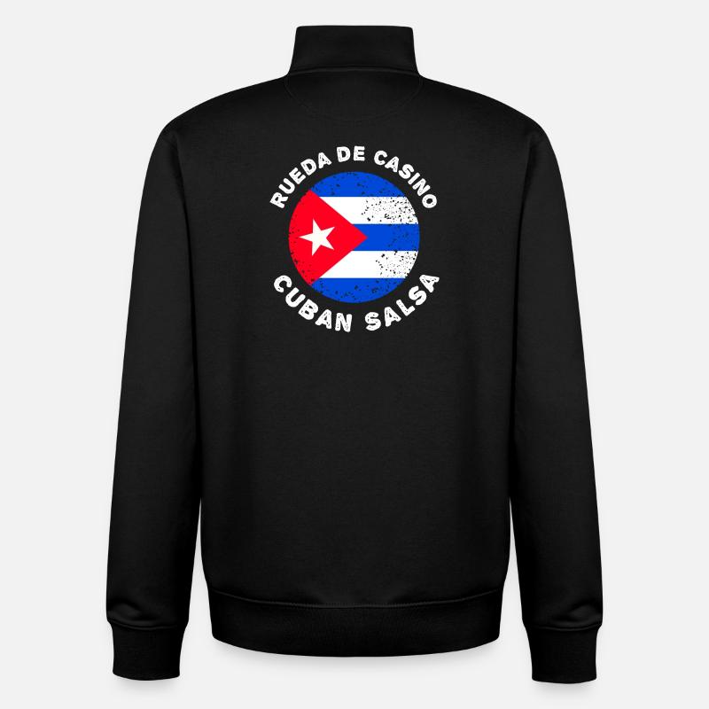 Rueda de Casino - Cuban Salsa - Unisex Organic Zip Sweatshirt by Stanley/Stella - black