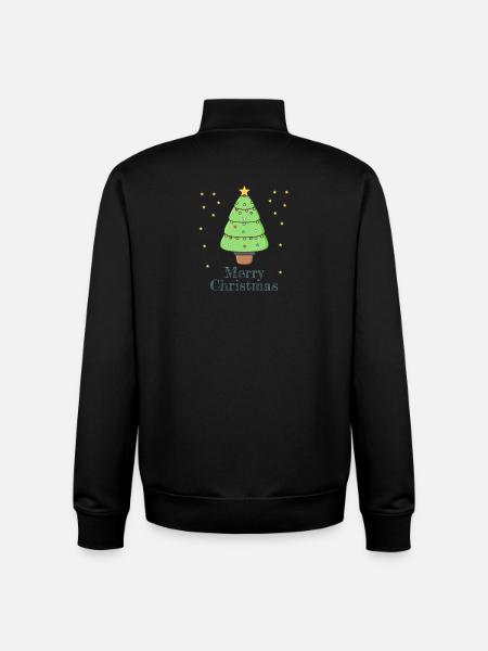 Merry Christmas - Unisex Organic Zip Sweatshirt by Stanley/Stella - black