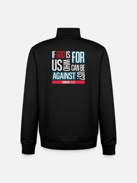 God for us (dark) - Unisex Organic Zip Sweatshirt by Stanley/Stella - black