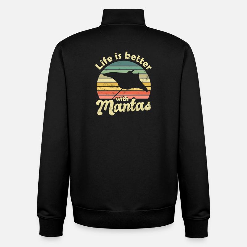 Mantarochen Manta - Unisex Organic Zip Sweatshirt von Stanley/Stella - Schwarz