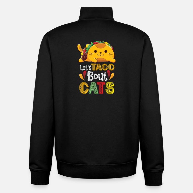 Let's Taco Bout Cats Catlover - Unisex Organic Zip Sweatshirt von Stanley/Stella - Schwarz