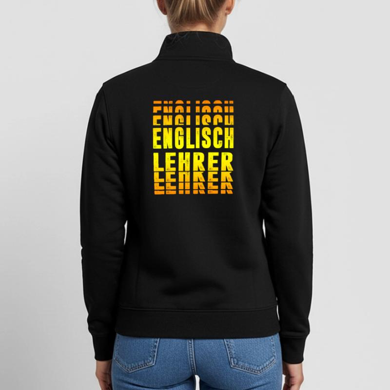 Conception de professeur d’anglais Sweat zippé unisexe en coton bio Stanley/Stella