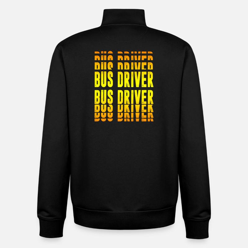 Bus driver design - Unisex Organic Zip Sweatshirt by Stanley/Stella - black