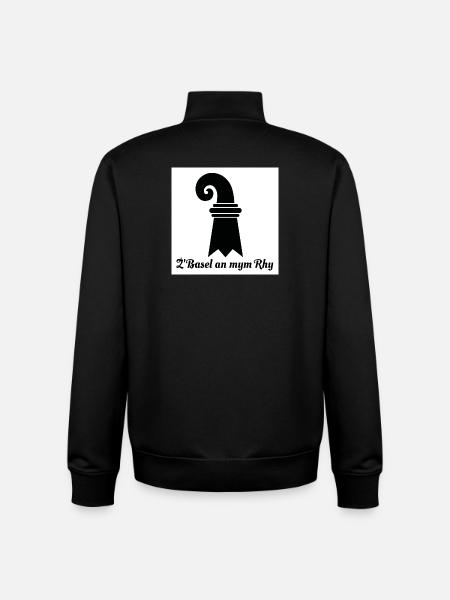 Basel am Rhein - Unisex Organic Zip Sweatshirt von Stanley/Stella - Schwarz