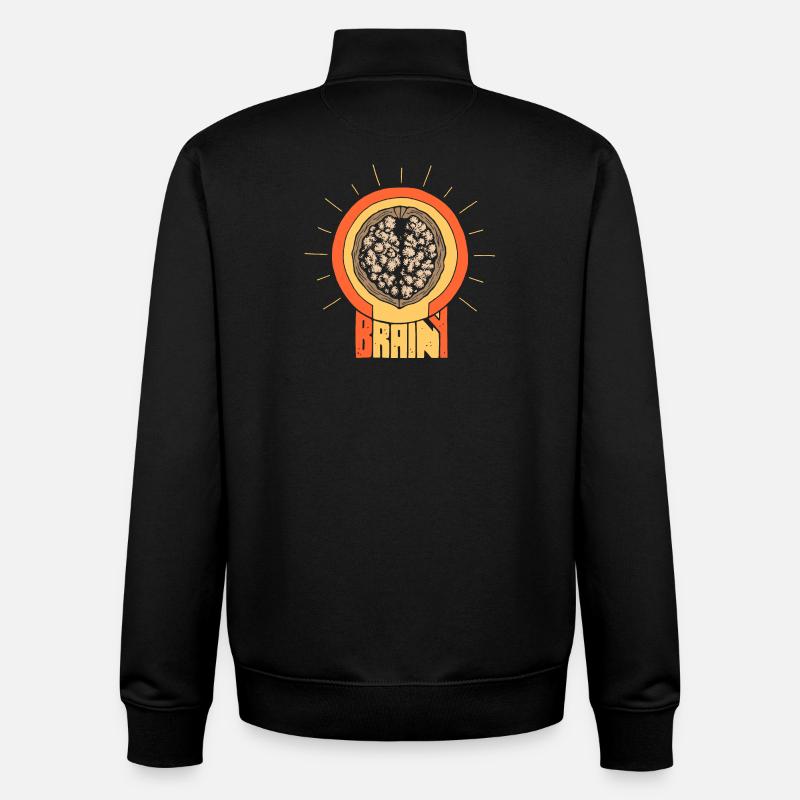 Smart walnut - Unisex Organic Zip Sweatshirt by Stanley/Stella - black