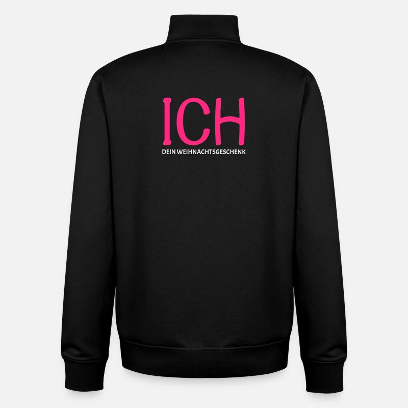Ich Dein Weihnachtsgeschenk - Unisex Organic Zip Sweatshirt von Stanley/Stella - Schwarz