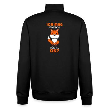 Fuchs Tier Wald Wildtier - Unisex Organic Zip Sweatshirt von Stanley/Stella - Schwarz - Hinten - AI Model Male 185 light (185cm)
