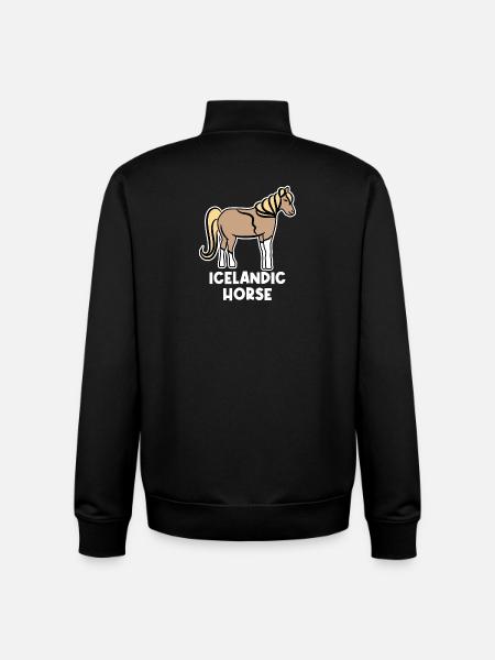 Koń Kochaj Konie Fan Konie Islandzkie Powiedzenie - Bluza unisex rozpinana z bawełny organicznej Stanley/Stella - czarny