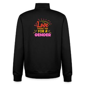 Gleichgeschlechtliche Partnerschaft Lgbt Statement - Unisex Organic Zip Sweatshirt von Stanley/Stella - Schwarz - Hinten - AI Model Male 185 light (185cm)