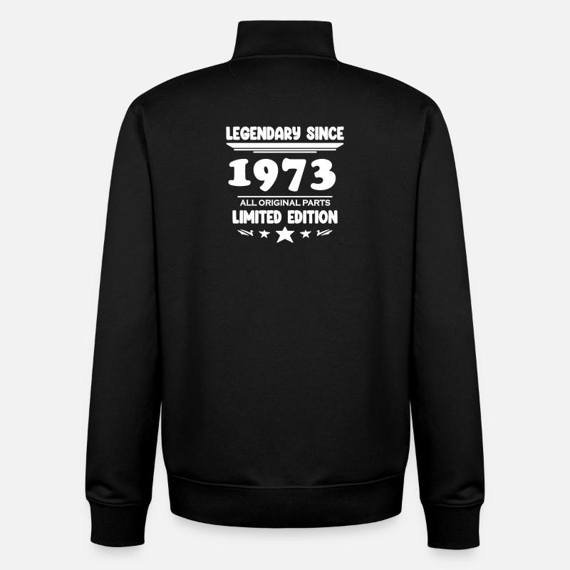 Year of construction 1973 - Unisex Organic Zip Sweatshirt by Stanley/Stella - black