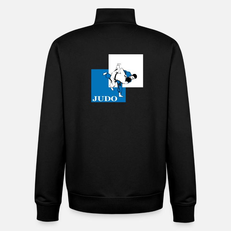 Judo - Sweat zippé unisexe en coton bio Stanley/Stella - noir
