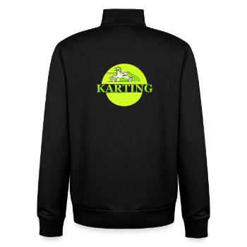 Karting - Unisex Organic Zip Sweatshirt by Stanley/Stella - black - Back - AI Model Male 185 light (185cm)