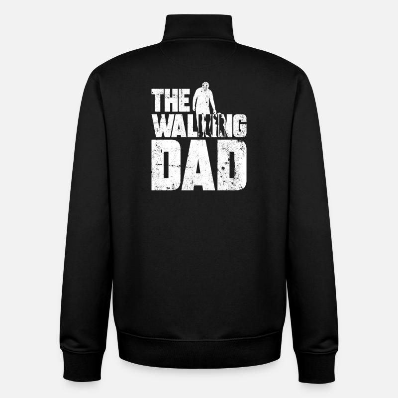 Postapocalyptic Stride Silhouette - Unisex Organic Zip Sweatshirt by Stanley/Stella - black