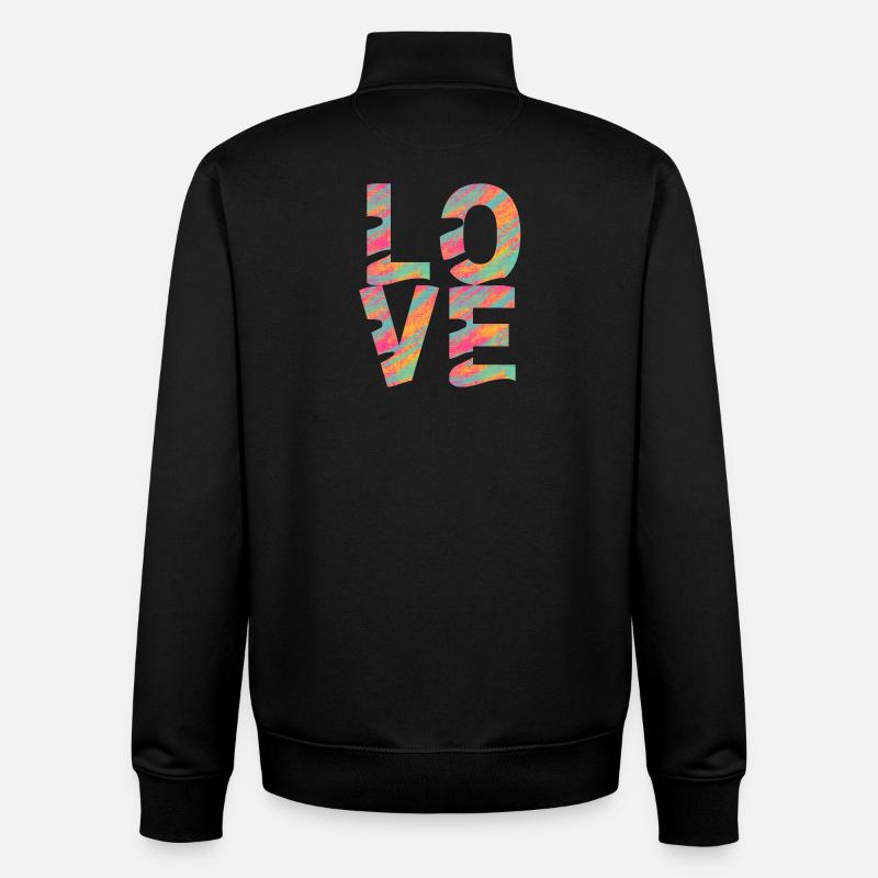 LIEBE - Unisex Organic Zip Sweatshirt von Stanley/Stella - Schwarz