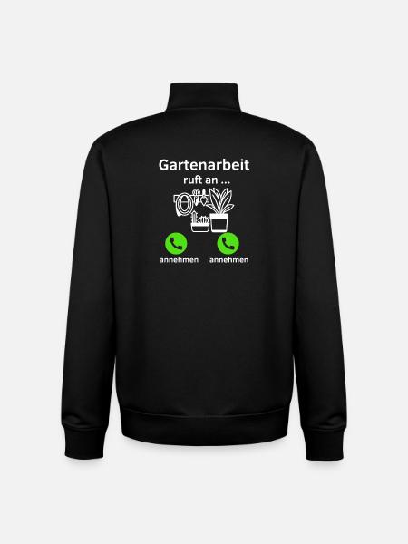 Gartenarbeit ruft an - annehmen oder annehmen? - Unisex Organic Zip Sweatshirt von Stanley/Stella - Schwarz