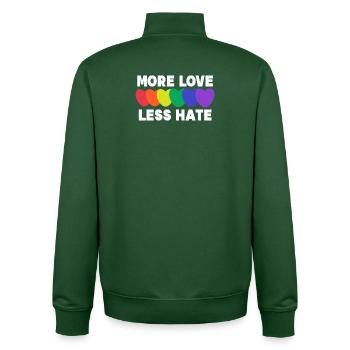 Herz Liebe Statement Lgbt Gleichberechtigung Homo - Unisex Organic Zip Sweatshirt von Stanley/Stella - Flaschengrün - Hinten - AI Model Male 185 dark (185cm)