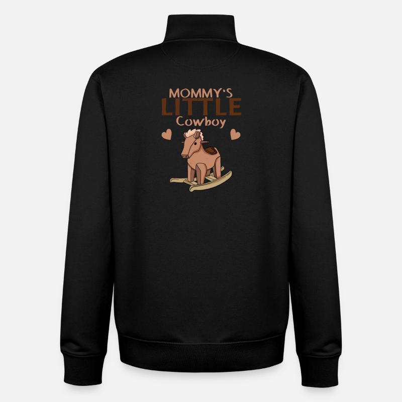 Bébé Equitation Descendance Famille - Sweat zippé unisexe en coton bio Stanley/Stella - noir